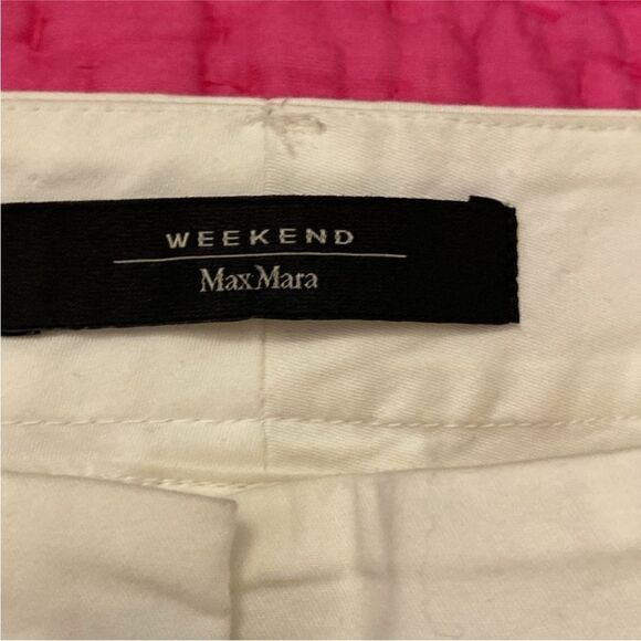MaxMara White Ankle Cropped cigarette Pants, US6 - Picture 3 of 8